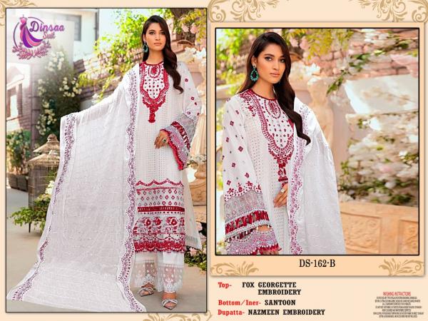 Dinsaa 162 Embroidery Pakistani Salwar Suits Collection